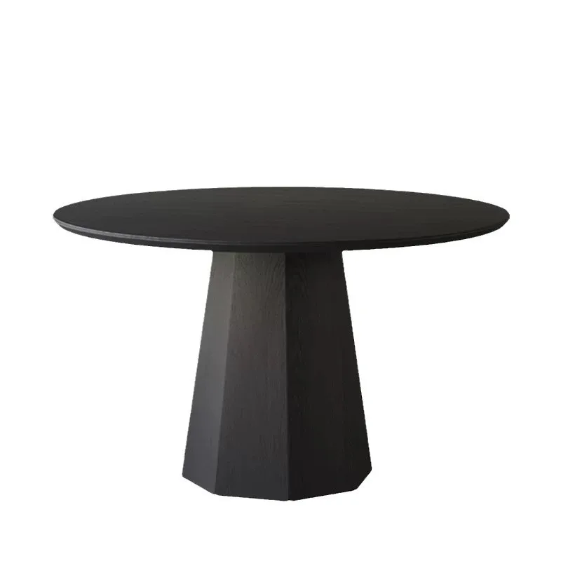 Nordic wabi-**** wind solid wood round dining table French retro ash wood black dining table light luxury meeting table
Nordic wabi-**** wind solid wood round dining table French retro ash wood black dining table light luxury meeting table