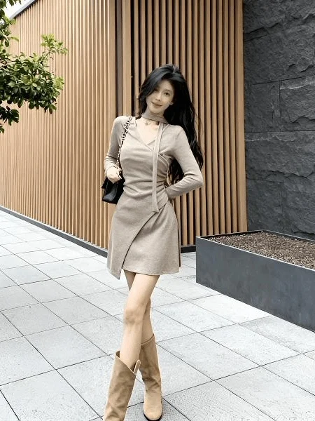 Faionable Slim Fit Dr Юбка трапециевидной формы с высокой талией Long Sve V-Ne Повседневная одежда Осенне-зимняя коллекция Женская Dr
Faionable Slim Fit Dr Юбка трапециевидной формы с высокой талией Long Sve V-Ne Повседневная одежда Осенне-зимняя коллекция Женская Dr