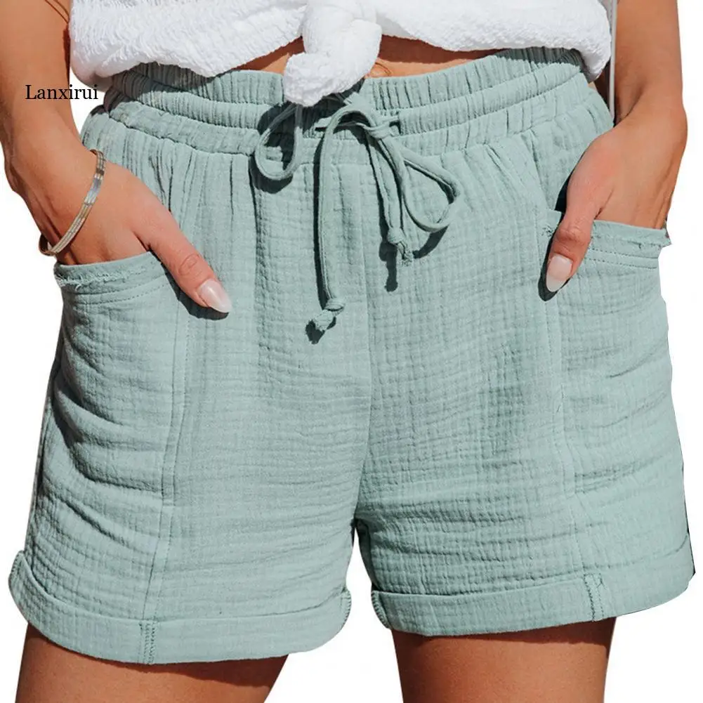Women Shorts With Pockets High Waist Cotton Blend Pockets Elastic Waist Loose Femme Bottoms Casual Fashion Short
Women Shorts With Pockets High Waist Cotton Blend Pockets Elastic Waist Loose Femme Bottoms Casual Fashion Short