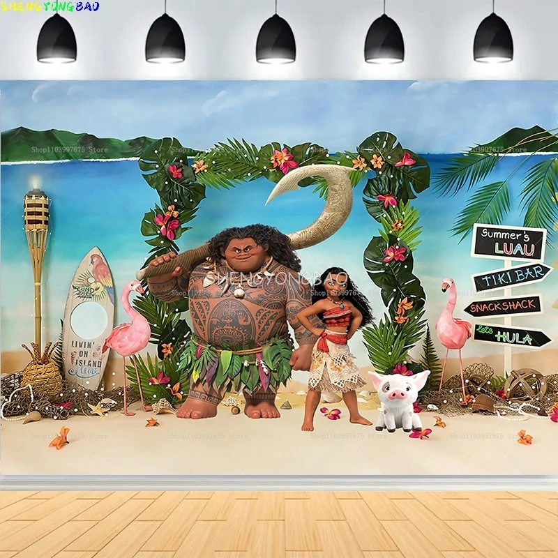 Disney Princess Moana Theme Background Kids Girl Birthday Party Baby Gifts Vaiana Maui Island Photography Backdrops Props ET-31
Disney Princess Moana Theme Background Kids Girl Birthday Party Baby Gifts Vaiana Maui Island Photography Backdrops Props ET-31