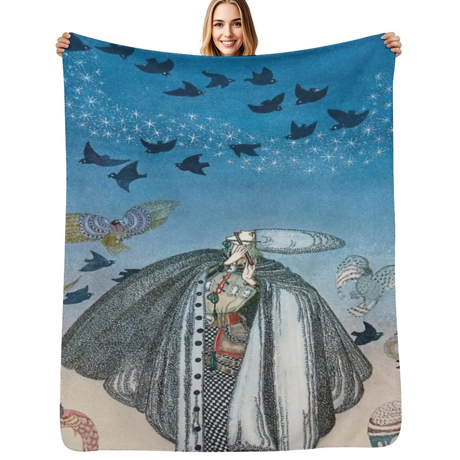 Kay Nielsen art Illustration of Nordic Soldier playing the flute summoning birds Throw Blanket Luxury St Thin Soft Big Blankets
Kay Nielsen art Illustration of Nordic Soldier playing the flute summoning birds Throw Blanket Luxury St Thin Soft Big Blankets