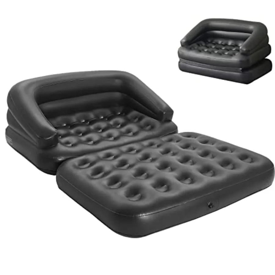 Inflatable Couch Blow Up Mattress for Outdoor Camping Use, PVC Material, Gray, Quick-Inflate Design with Built-in Pump
Inflatable Couch Blow Up Mattress for Outdoor Camping Use, PVC Material, Gray, Quick-Inflate Design with Built-in Pump