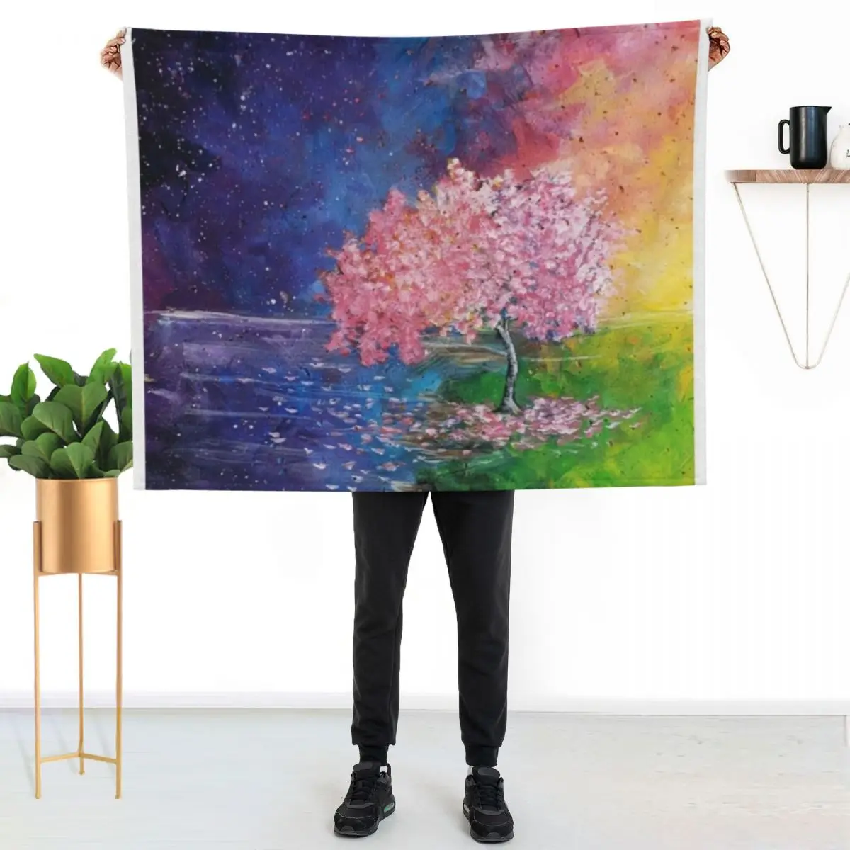 Tree in bloom with colorful background Throw Blanket Anti Shedding Soft Fuzzy Blanket for Home
Tree in bloom with colorful background Throw Blanket Anti Shedding Soft Fuzzy Blanket for Home