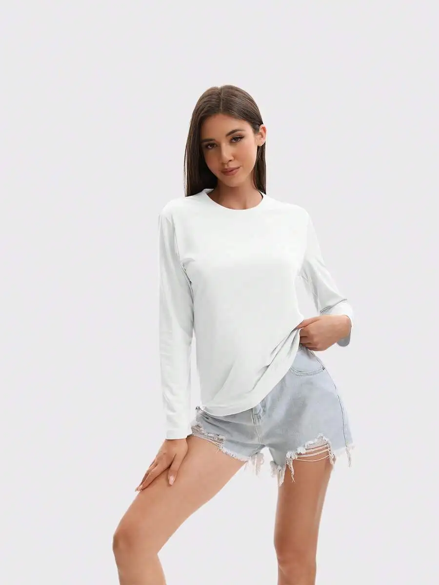 Womens Solid Color Long Sleeve Sports T-Shirt For Fitness Running Workout
Womens Solid Color Long Sleeve Sports T-Shirt For Fitness Running Workout