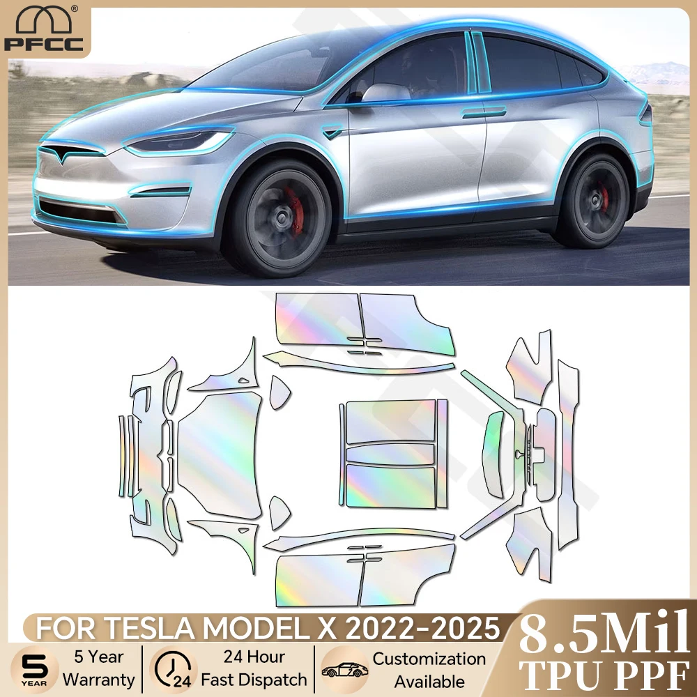 8.5Mil TPU Precut PPF For Tesla Model X 2022-2025 Paint Protection Film Car Body Anti-scratch Resistant Clear Bra Repairable Kit
8.5Mil TPU Precut PPF For Tesla Model X 2022-2025 Paint Protection Film Car Body Anti-scratch Resistant Clear Bra Repairable Kit