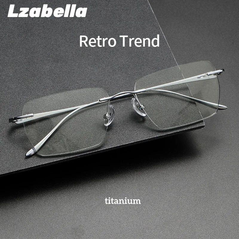 Lzabella Fashion Retro Business Rimless Eyewear Ultra Light Alloy Spectacle Optical Prescription Glasses Frame Man Woman 0603
Lzabella Fashion Retro Business Rimless Eyewear Ultra Light Alloy Spectacle Optical Prescription Glasses Frame Man Woman 0603
