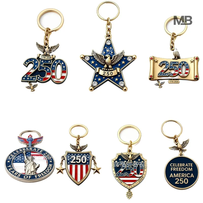 USA 250th Anniversary Car Keychain Liberty Bell Bald Eagle Pendant Toy Accessory Hot Selling Souvenir Gift 2026 Independence Day
USA 250th Anniversary Car Keychain Liberty Bell Bald Eagle Pendant Toy Accessory Hot Selling Souvenir Gift 2026 Independence Day