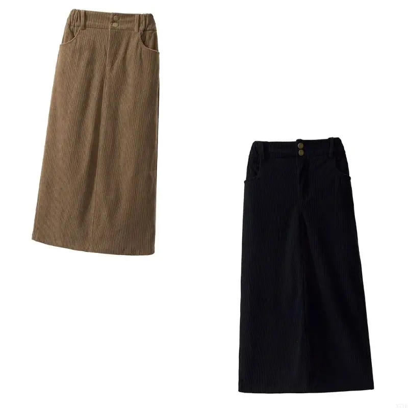N7YE Women's Corduroy Midi Skirt High Waist A Line Skirt Vintage Winter Long Skirt Fashion Back Slit Skirt with Pockets
N7YE Women's Corduroy Midi Skirt High Waist A Line Skirt Vintage Winter Long Skirt Fashion Back Slit Skirt with Pockets