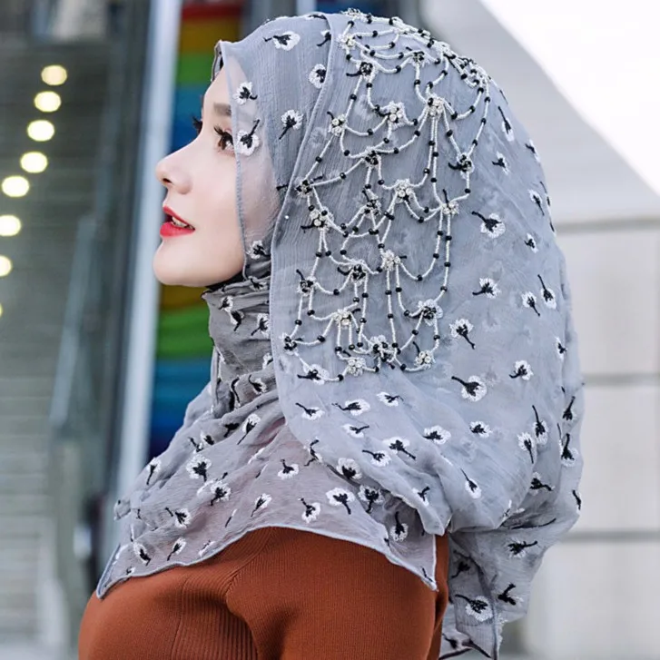 Women Silk Long Scarf Wrap Fashionable Ethnic Shawls Beads Tassel Scarves Muslim Hijab Islam Bandanas Headband Turbante Mujer
Women Silk Long Scarf Wrap Fashionable Ethnic Shawls Beads Tassel Scarves Muslim Hijab Islam Bandanas Headband Turbante Mujer