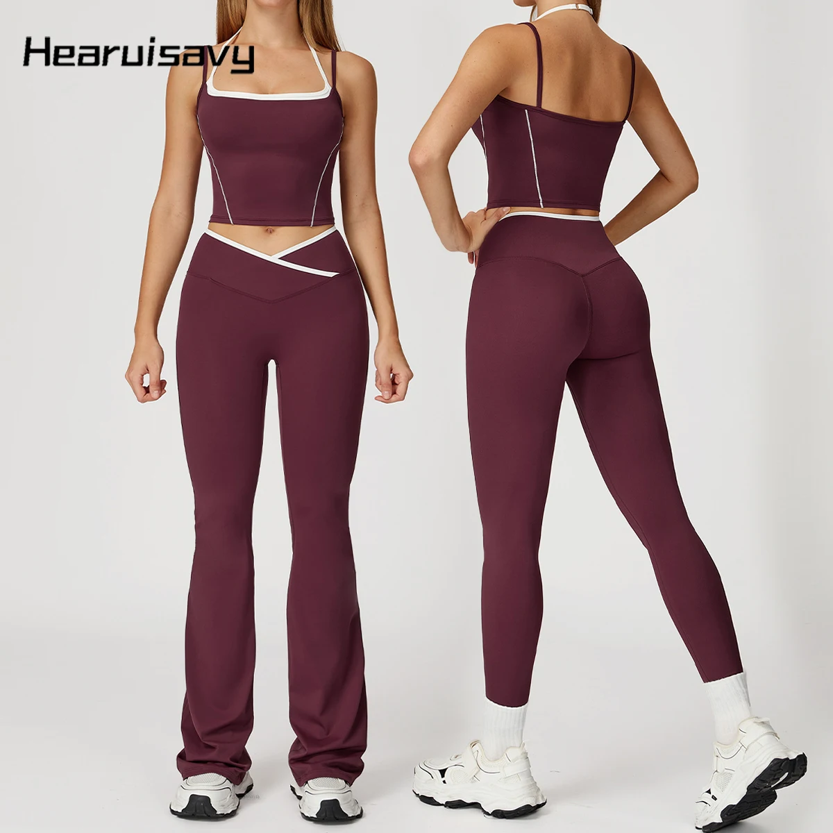 Hearuisavy Gym 2Pcs Women Sports Pants Set Mock 2-Piece Push Up Yoga Tops High Waist Bell Bottom Pants Butt Lift Fitness Shorts
Hearuisavy Gym 2Pcs Women Sports Pants Set Mock 2-Piece Push Up Yoga Tops High Waist Bell Bottom Pants Butt Lift Fitness Shorts