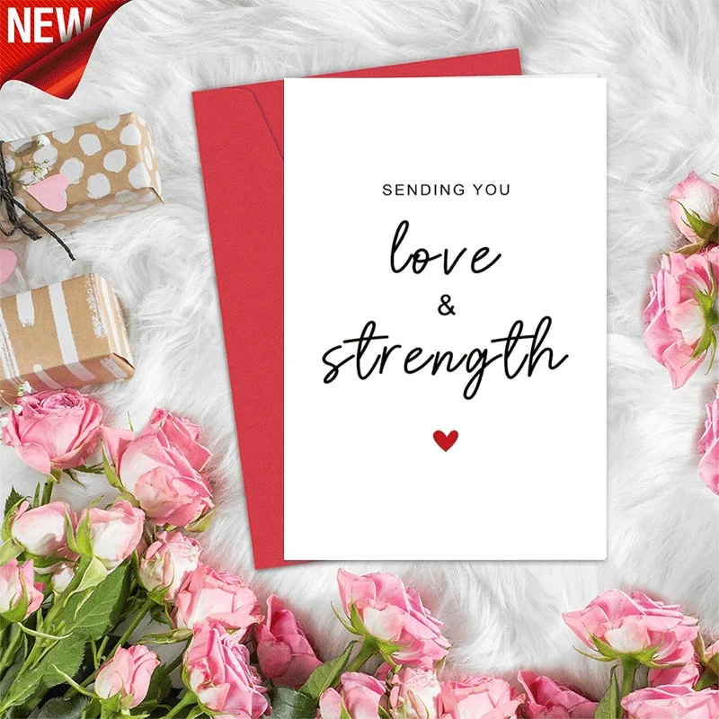 Sending You Love & Strength Greeting Card, Encouragement Card for Friends Family, Heart Print Support Card
Sending You Love & Strength Greeting Card, Encouragement Card for Friends Family, Heart Print Support Card