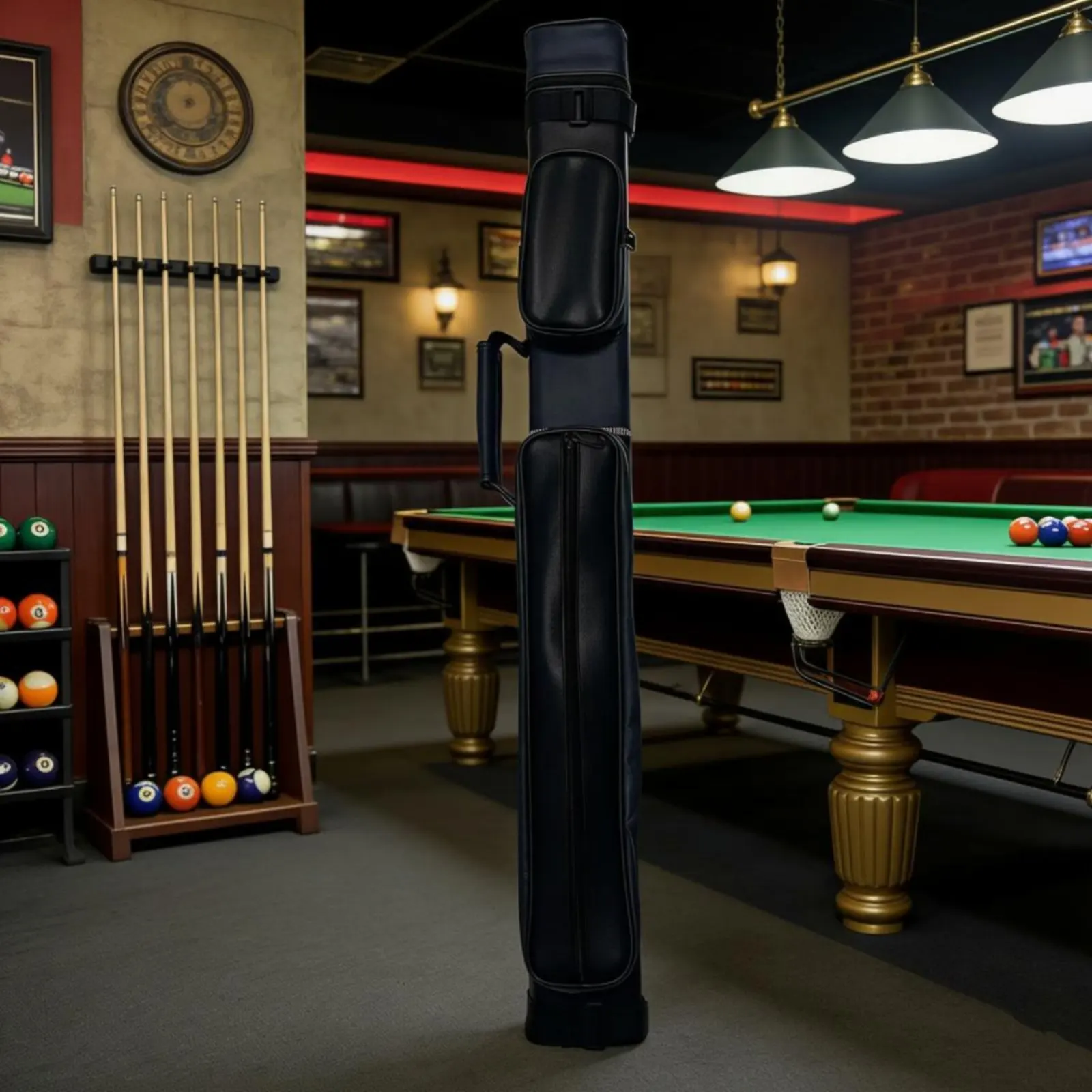 Billiard Cue Case Sturdy Exterior Pool Stick Carrying Case Billiard Stick Bag Stylish Design Leatherette Cue Carrier for Travel
Billiard Cue Case Sturdy Exterior Pool Stick Carrying Case Billiard Stick Bag Stylish Design Leatherette Cue Carrier for Travel
