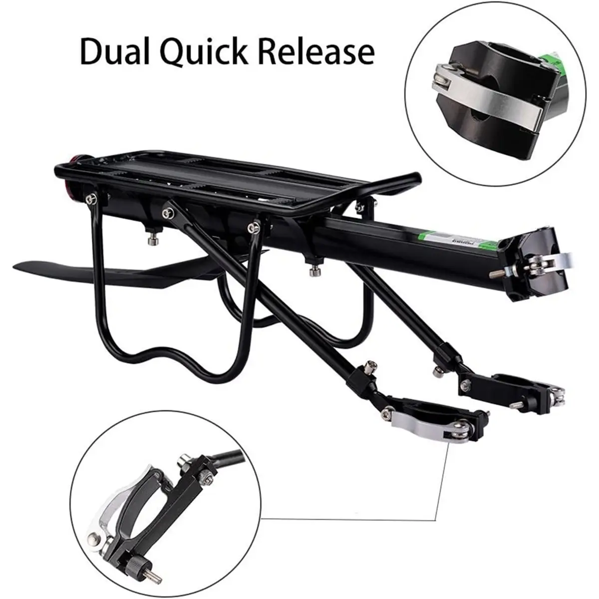 T34C Bike Bicycle Cargo Rack Rear Bike Rack for Back of Bike Carrier Rack with Quick Release Mountain Road Bicycle Rear Racks
T34C Bike Bicycle Cargo Rack Rear Bike Rack for Back of Bike Carrier Rack with Quick Release Mountain Road Bicycle Rear Racks