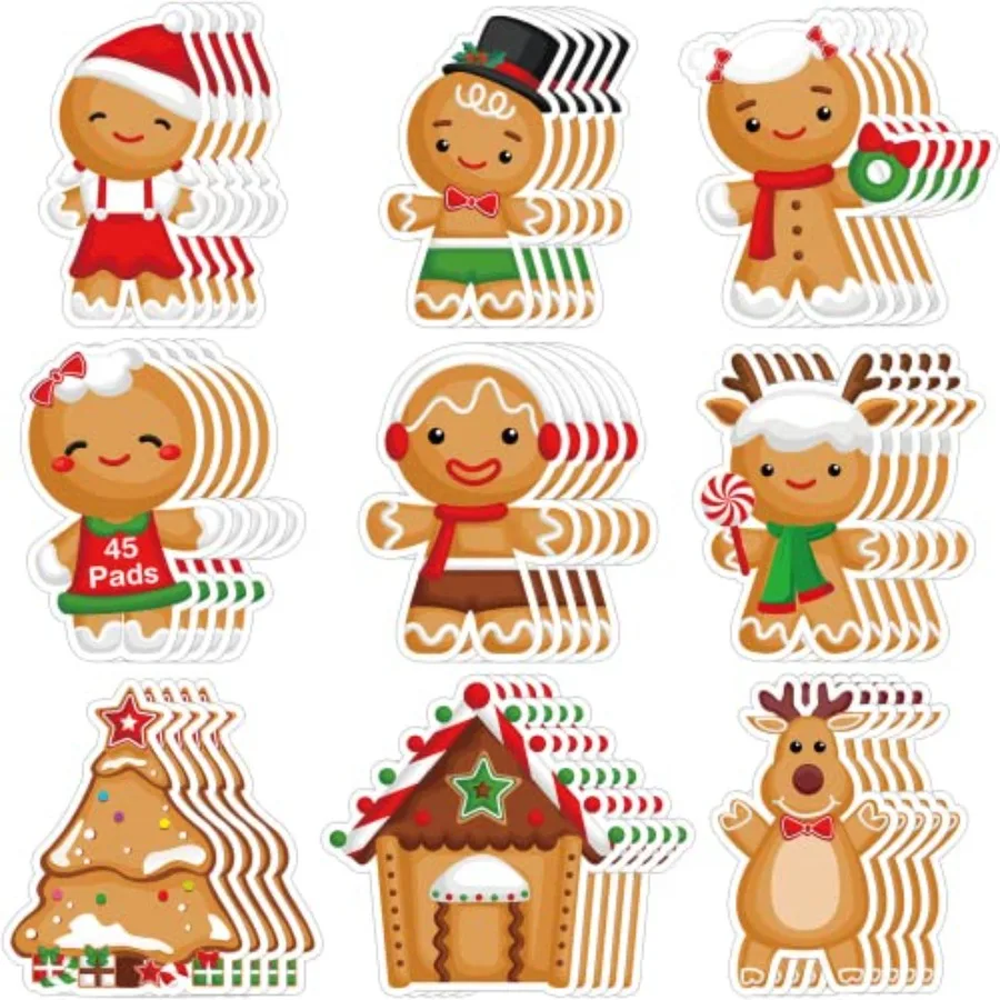 45 Pcs Christmas Sticky Notes Gingerbread Theme Notepads Xmas Self Stick Notes Winter Cartoon Memo Pads Self Adhesive Removable
45 Pcs Christmas Sticky Notes Gingerbread Theme Notepads Xmas Self Stick Notes Winter Cartoon Memo Pads Self Adhesive Removable