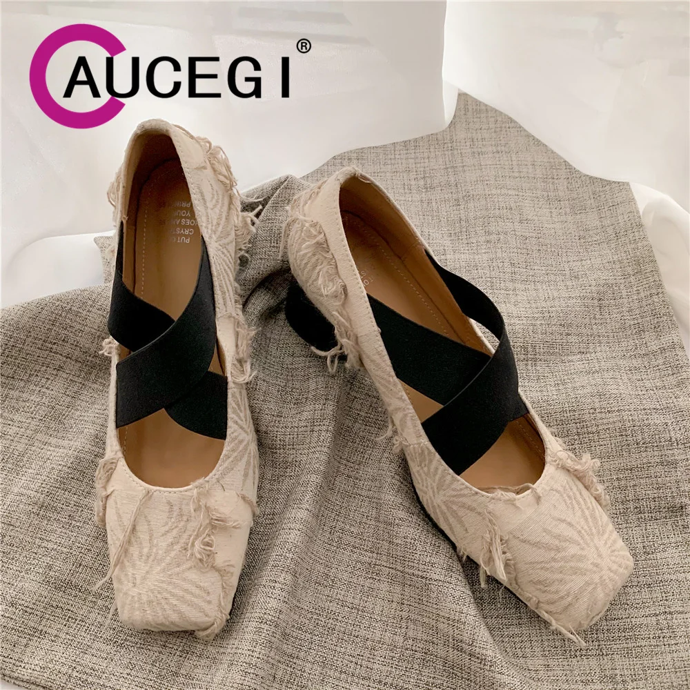 Aucegi Sweet Stylish Thick Heels Tassel Embossed Canvas Pumps Women 2024 Spring Fashion Slip On Square Toe Dress Party Shoes
Aucegi Sweet Stylish Thick Heels Tassel Embossed Canvas Pumps Women 2024 Spring Fashion Slip On Square Toe Dress Party Shoes