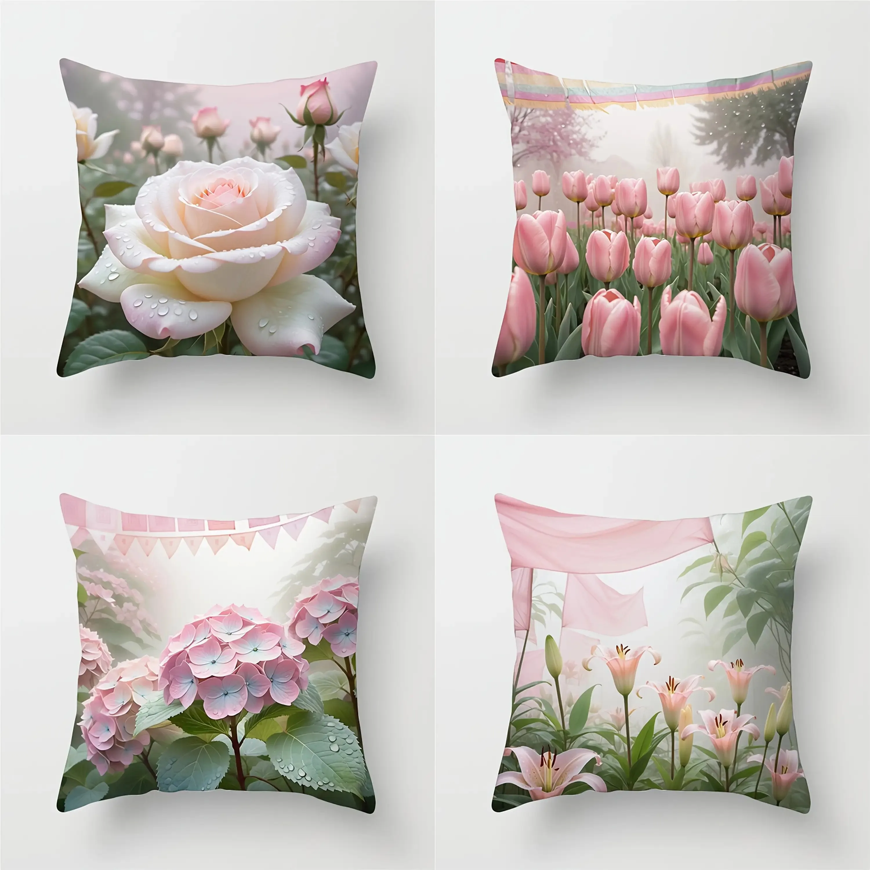 Мягкая розовая садовая наволочка с цветочным принтом: декоративная наволочка с узором розы/тюльпана/гидразии для романтического пастельного домашнего декора
Мягкая розовая садовая наволочка с цветочным принтом: декоративная наволочка с узором розы/тюльпана/гидразии для романтического пастельного домашнего декора