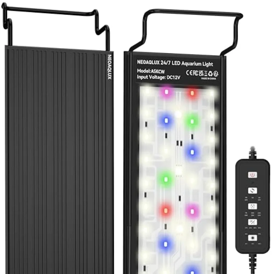 24/7 LED Aquarium Light Plant and Fish IP68, 12-Color and Gradient and Full Spectrum with Sunrise-Daylight-Moonlight, Auto On/O
24/7 LED Aquarium Light Plant and Fish IP68, 12-Color and Gradient and Full Spectrum with Sunrise-Daylight-Moonlight, Auto On/O