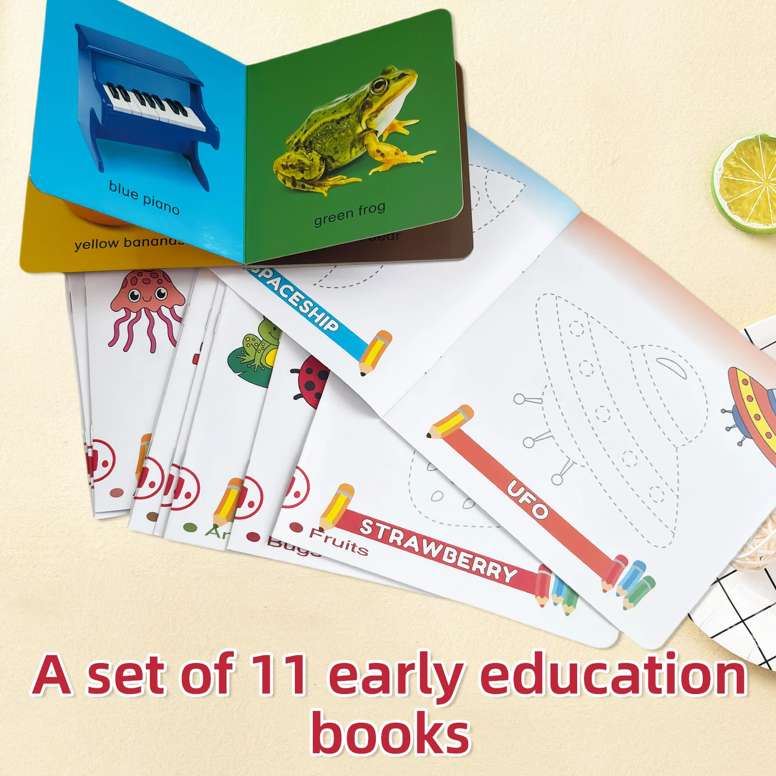 Early childhood education books - color blackboard writing and tracking - color vehicle working books, English brochures
Early childhood education books - color blackboard writing and tracking - color vehicle working books, English brochures