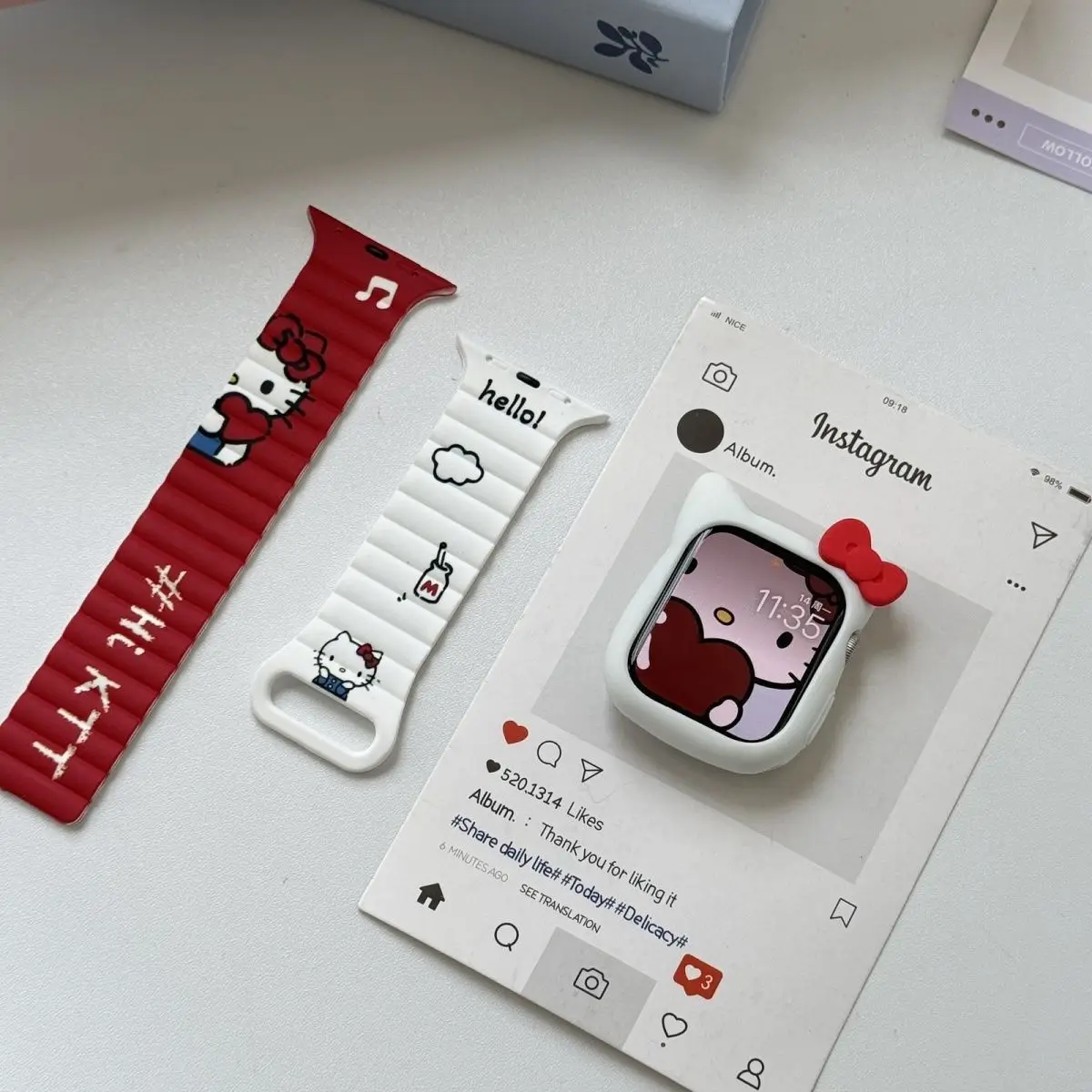 Anime Sanrio Hello Kitty Kuromi Cinnamoroll Magnetic Silicone Watch Band For iWatch S11 Ultra S10 S9 S8 S7 S6 Women Wristband
Anime Sanrio Hello Kitty Kuromi Cinnamoroll Magnetic Silicone Watch Band For iWatch S11 Ultra S10 S9 S8 S7 S6 Women Wristband
