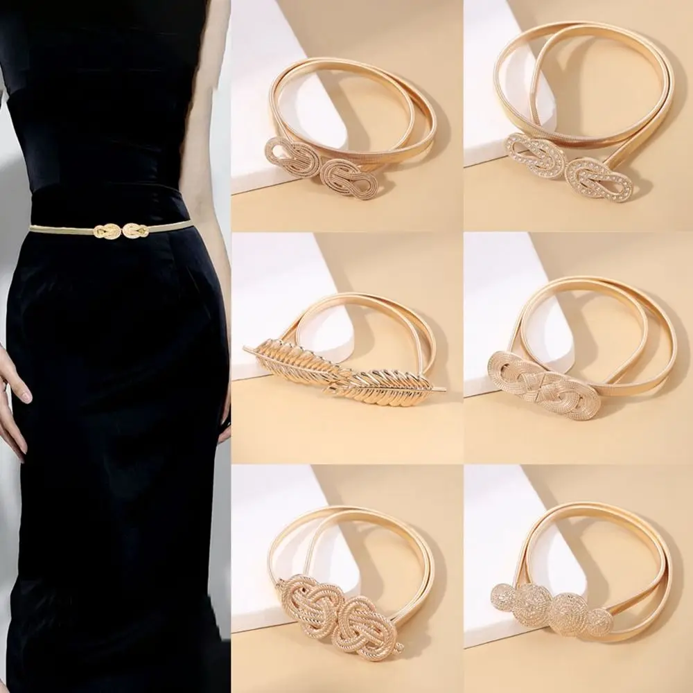 Elastic Buckle Gold Elastic Waistband Fashion Clothing Supplies Sweater Decorative Dress Belt Elegant Waist Belt Women
Elastic Buckle Gold Elastic Waistband Fashion Clothing Supplies Sweater Decorative Dress Belt Elegant Waist Belt Women