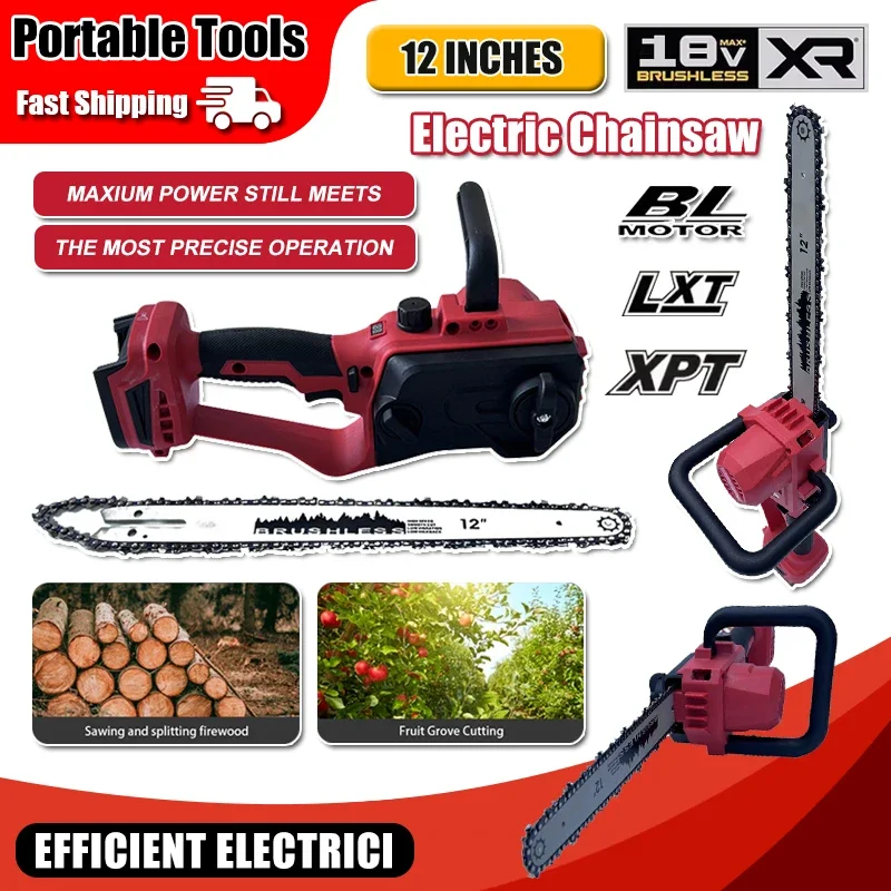12-дюймовая бесщеточная цепная пила с автоматической смазкой, мощная беспроводная электрическая цепная пила для резки древесины, электроинструмент для аккумулятора Milwaukee 18V
12-дюймовая бесщеточная цепная пила с автоматической смазкой, мощная беспроводная электрическая цепная пила для резки древесины, электроинструмент для аккумулятора Milwaukee 18V