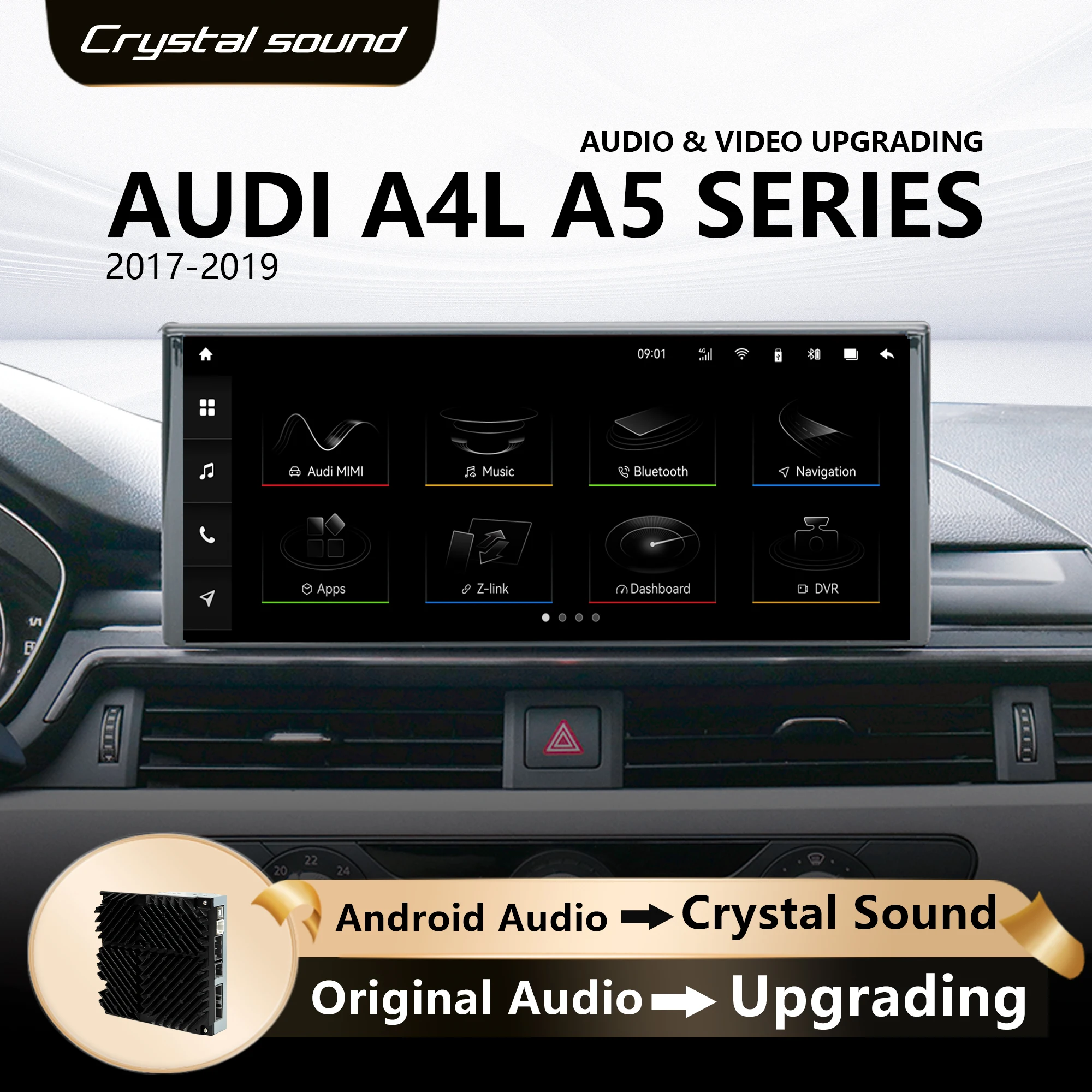 Redpower Crystal Sound 850 Pro Max Android Car Radio Player Screen for AUDI A4L A5 2017-2019 CarPlay Bluetooth Hi-Fi
Redpower Crystal Sound 850 Pro Max Android Car Radio Player Screen for AUDI A4L A5 2017-2019 CarPlay Bluetooth Hi-Fi