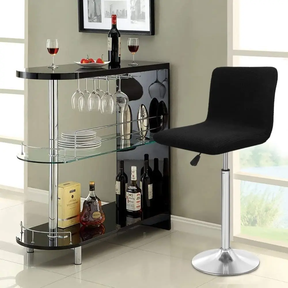Stretch Slipcover Chair Protectors For Short Back Chair Bar Stool Chair,Only Chair Covers (Black) 
Stretch Slipcover Chair Protectors For Short Back Chair Bar Stool Chair,Only Chair Covers (Black)