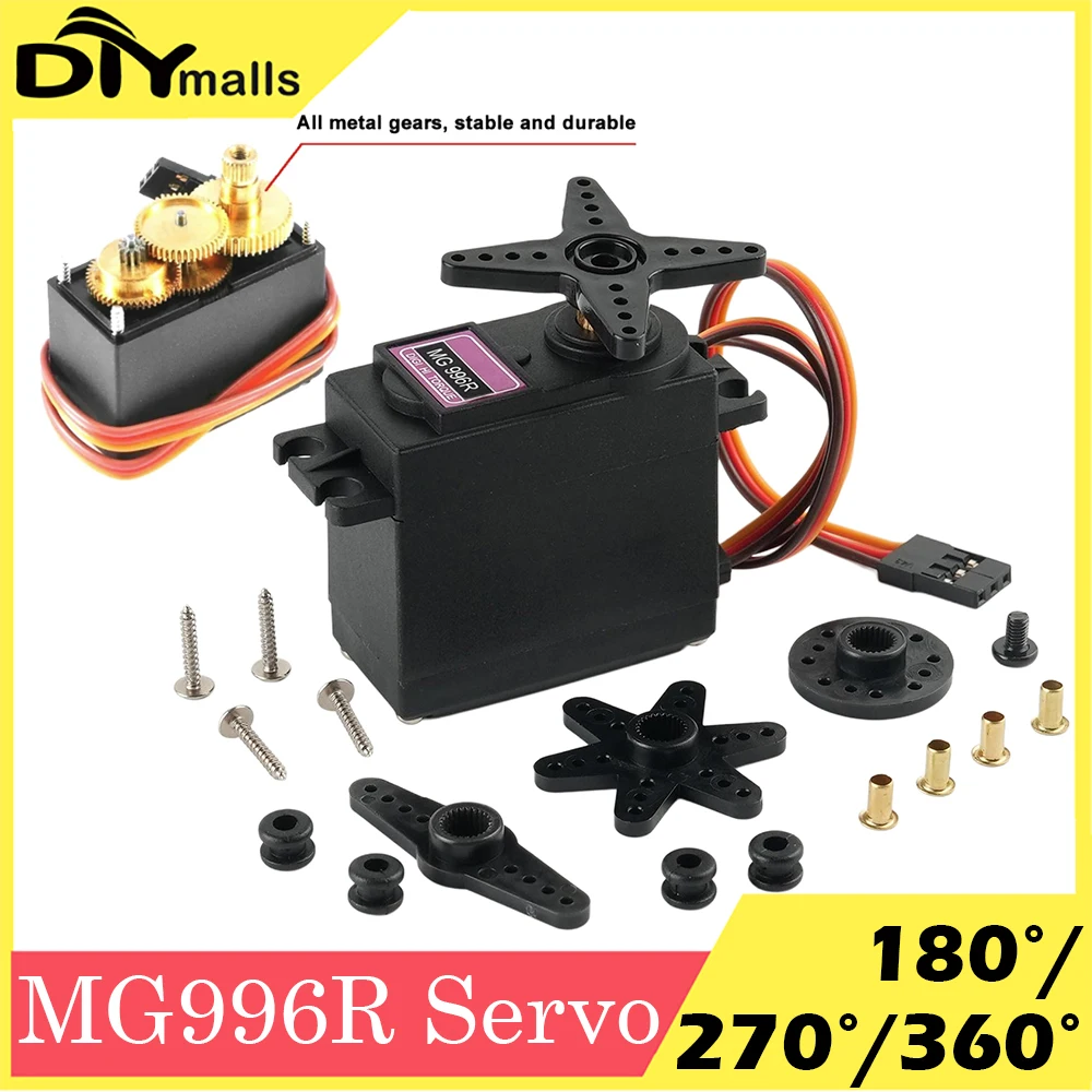 MG996 13KG Digital Durable Servo MG996R RC Servos Motor 4.8-6.0V Metal Gear for 1/8 1/10 RC Car JR Robot Helicopter Boat
MG996 13KG Digital Durable Servo MG996R RC Servos Motor 4.8-6.0V Metal Gear for 1/8 1/10 RC Car JR Robot Helicopter Boat