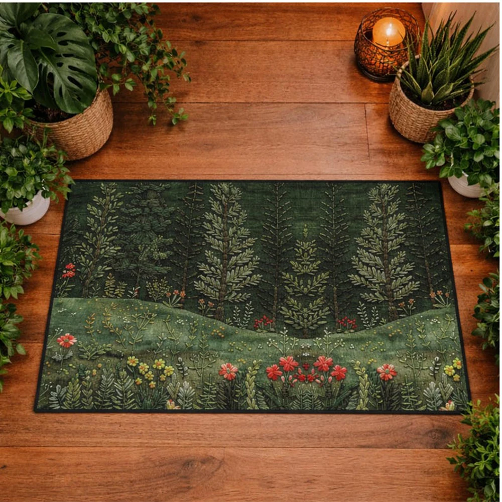 Green Botanical Doormat Forest Theme Design Rug Vibrant Non Slip Durable Floor Mat Bathroom Kitchen Bedroom Nursery Door Mat
Green Botanical Doormat Forest Theme Design Rug Vibrant Non Slip Durable Floor Mat Bathroom Kitchen Bedroom Nursery Door Mat