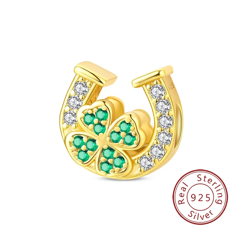 The new 925 pure bank horseshoe four-leaf clover lucky pendant beaded, suitable for matching bracelets, DIY beads suitable for w
The new 925 pure bank horseshoe four-leaf clover lucky pendant beaded, suitable for matching bracelets, DIY beads suitable for w