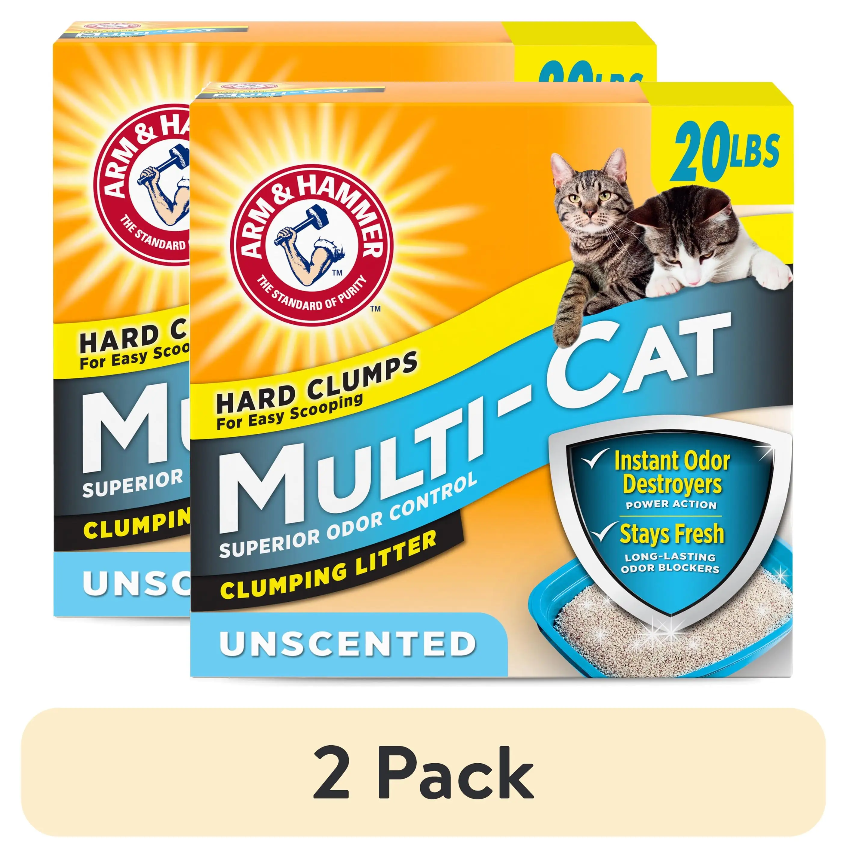 2 pack unscented clumping cat litter for multiple cats 20 lb per bag
2 pack unscented clumping cat litter for multiple cats 20 lb per bag