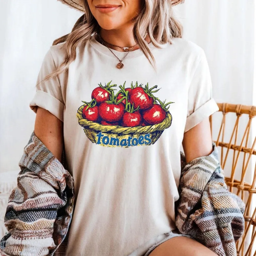 Tomato Vegan T-Shirt Retro Tomato Shirt Summer Fruit Tees-shirt Graphic Fruit Tee Fruit Lovers Tshirts Women Cute Vacay Shirt
Tomato Vegan T-Shirt Retro Tomato Shirt Summer Fruit Tees-shirt Graphic Fruit Tee Fruit Lovers Tshirts Women Cute Vacay Shirt
