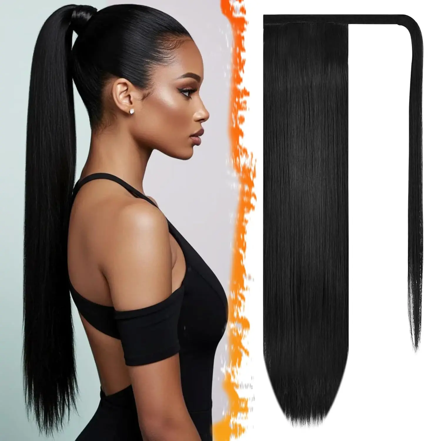 14 Inch Human Hair Ponytail Long Wrap Around Ponytail Natural Black Real Hair Ponytail Extension for Women Natural Black
14 Inch Human Hair Ponytail Long Wrap Around Ponytail Natural Black Real Hair Ponytail Extension for Women Natural Black