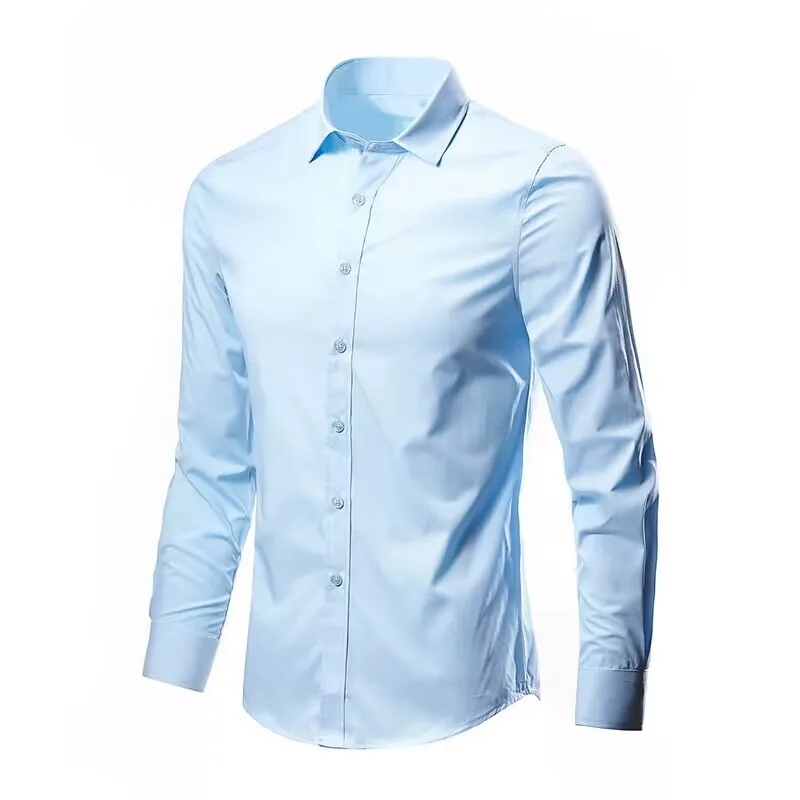 W9 Dress Shirt Elastic Spring Autumn Long Sleeve Anti-wrinkle Free ironing Business Without Pocket Soft Fashion Smooth Slim
W9 Dress Shirt Elastic Spring Autumn Long Sleeve Anti-wrinkle Free ironing Business Without Pocket Soft Fashion Smooth Slim