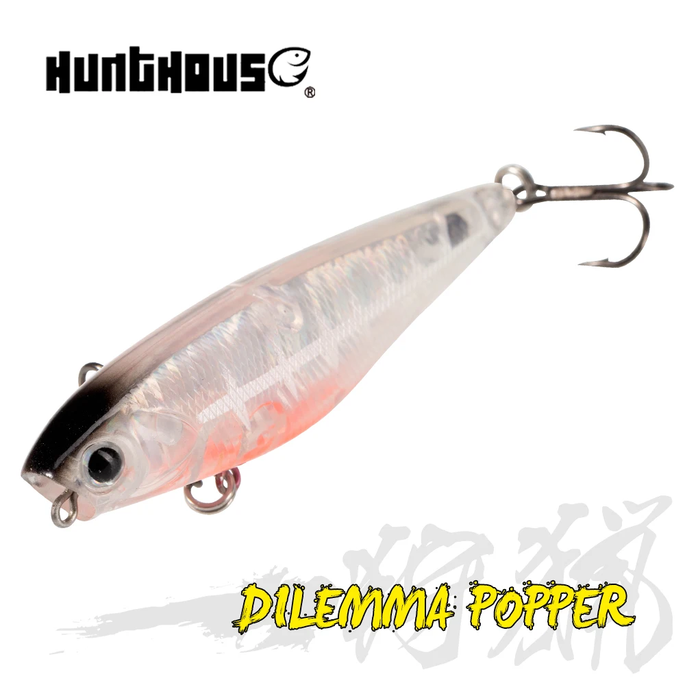 Hunthouse Popper DILEMMA Pencil Floating Fishing Lure 60mm 4.1g Hard Bait Topwater Surface Saltwater Pike Bass Fish Tackle
Hunthouse Popper DILEMMA Pencil Floating Fishing Lure 60mm 4.1g Hard Bait Topwater Surface Saltwater Pike Bass Fish Tackle