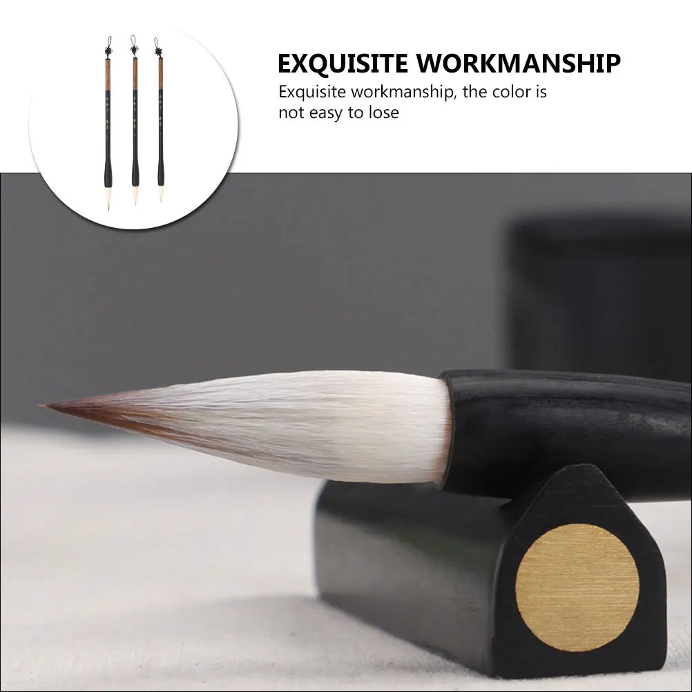 3Pcs Calligraphy Brush Set Practical Chinese Writing Brush Pens Durable Professional Ink Brushes with Lanyard for Practice 
3Pcs Calligraphy Brush Set Practical Chinese Writing Brush Pens Durable Professional Ink Brushes with Lanyard for Practice