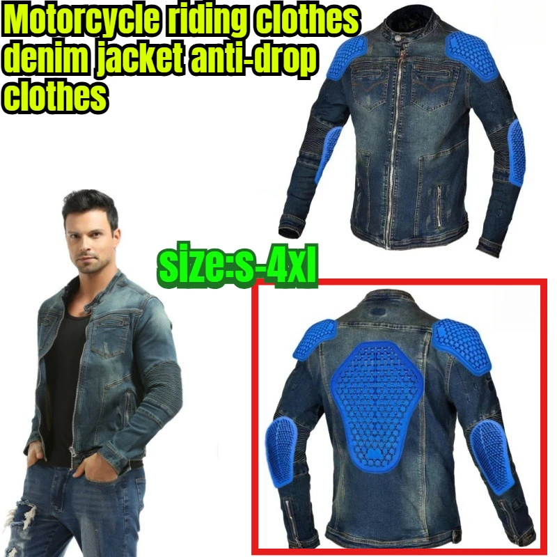 Motorcycle riding clothes men women casual four-season locomotive denim jacket anti-drop clothes retro denim clothes
Motorcycle riding clothes men women casual four-season locomotive denim jacket anti-drop clothes retro denim clothes