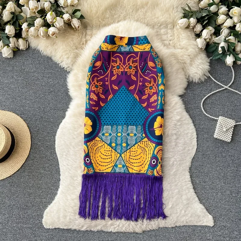 Women Bohemian Fashion Hawaiian Skirt Tassel Vacation Print Skirt High Waist Elegant Hip Wrap Skirt Sweet Casual Summer Clothing
Women Bohemian Fashion Hawaiian Skirt Tassel Vacation Print Skirt High Waist Elegant Hip Wrap Skirt Sweet Casual Summer Clothing