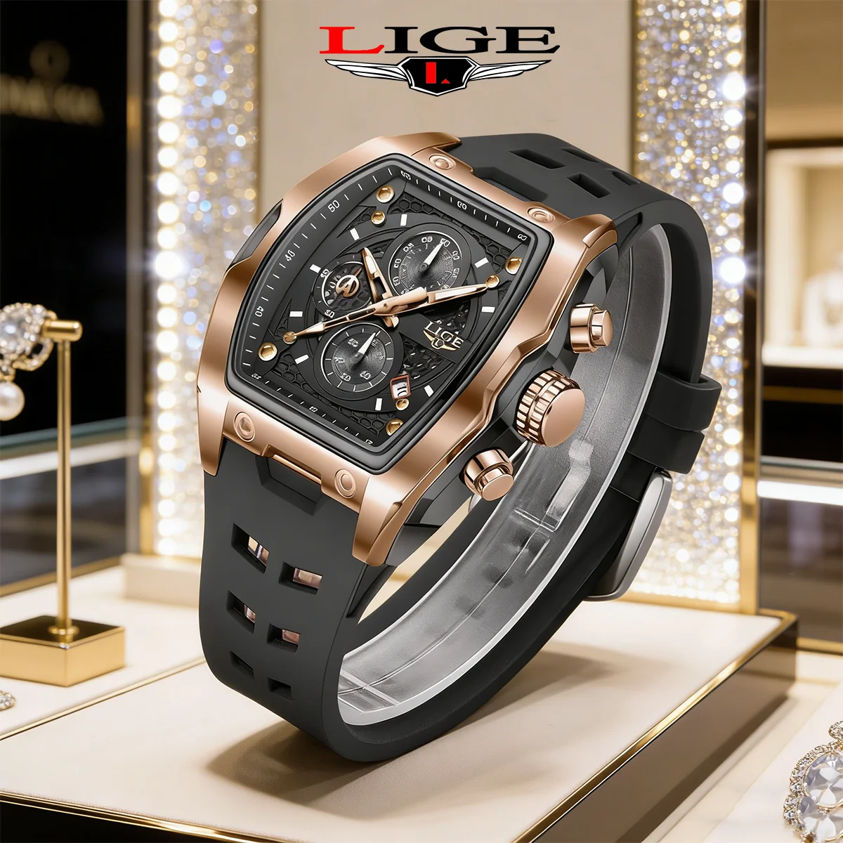 LIGE 2026 Men's Quartz Multifunction Watches Fashion Sports Chronograph Waterproof Silicone Band Casual Man Wrist Watch For Men
LIGE 2026 Men's Quartz Multifunction Watches Fashion Sports Chronograph Waterproof Silicone Band Casual Man Wrist Watch For Men