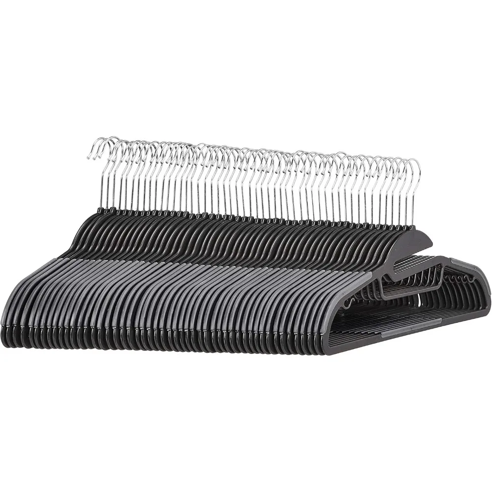 Non Slip Heavy Duty Space Saving Plastic Hangers with Rubber Bar Lightweight Gray 50 Pack
Non Slip Heavy Duty Space Saving Plastic Hangers with Rubber Bar Lightweight Gray 50 Pack