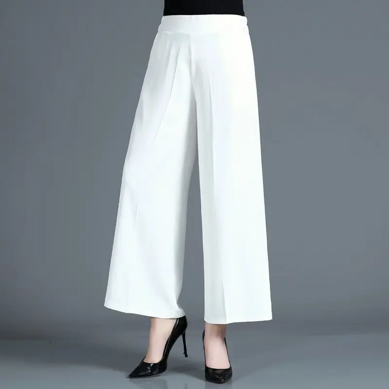 Summer Women Solid White Oversized Wide Leg Pants Elastic High Waist Korean Fashion Pockets Loose New Straight Casual Trousers
Summer Women Solid White Oversized Wide Leg Pants Elastic High Waist Korean Fashion Pockets Loose New Straight Casual Trousers