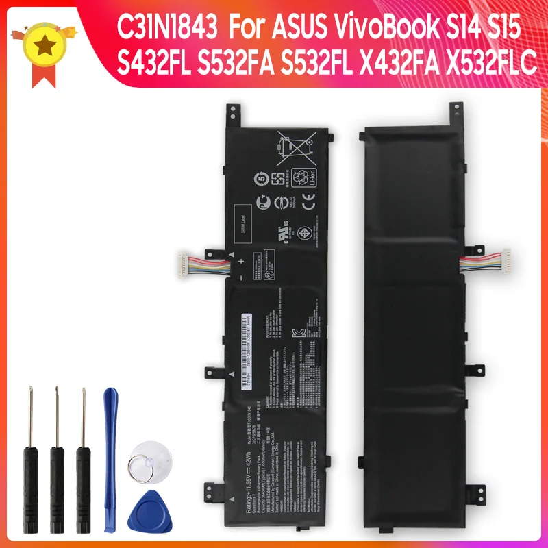 Replacement Battery C31N1843 3600mAh For ASUS VivoBook 15.6″ S14 S15 Series S432FL S532FA S532FL X532FL High Quality Batteries
Replacement Battery C31N1843 3600mAh For ASUS VivoBook 15.6″ S14 S15 Series S432FL S532FA S532FL X532FL High Quality Batteries