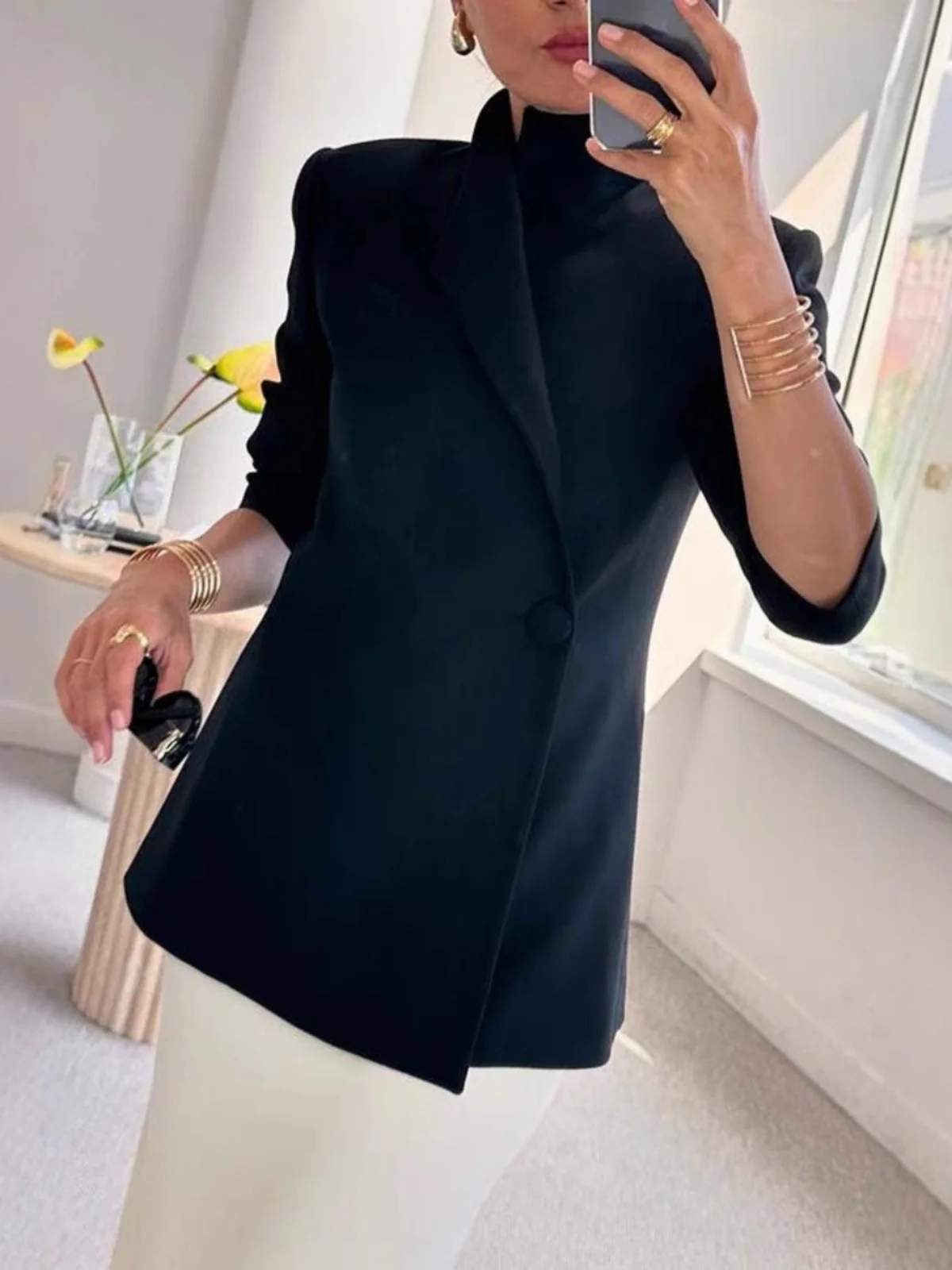 Street Sle Loose Fit Long Sve Casual Suit Jaet Faionable Autumn Winter Outerwear for Women
Street Sle Loose Fit Long Sve Casual Suit Jaet Faionable Autumn Winter Outerwear for Women