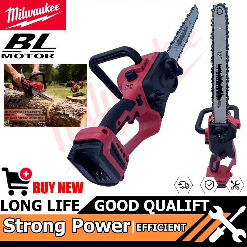 Milwaukee Tool 18V Battery 12 Inch Brushless Chain Saw Auto Oiler High-power Cordless Electric Chainsaw Wood Cutting Power Tools
Milwaukee Tool 18V Battery 12 Inch Brushless Chain Saw Auto Oiler High-power Cordless Electric Chainsaw Wood Cutting Power Tools
