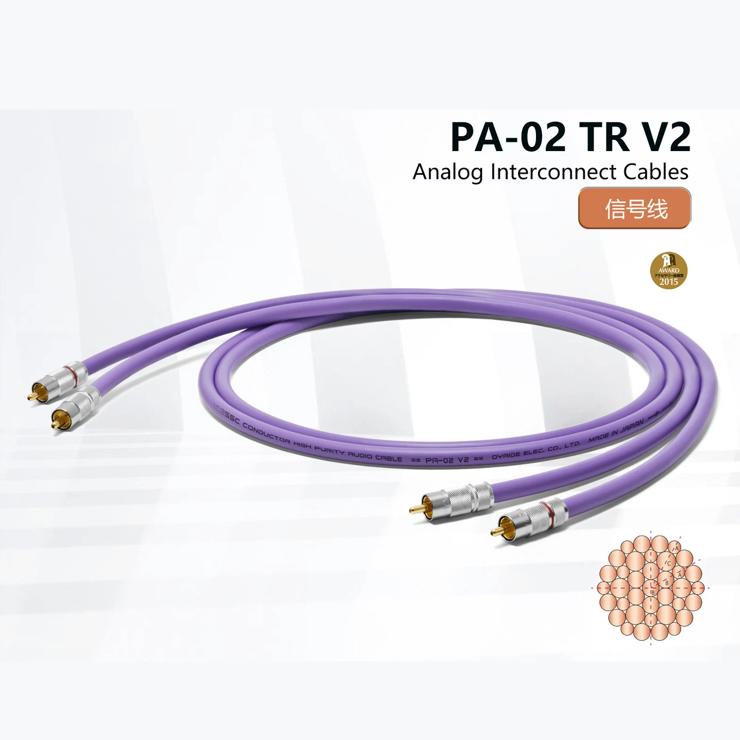 Oyaide PA-02TR V2 Audio Cable, Japanese Audiophile Interconnect for Amplifier & CD Player
Oyaide PA-02TR V2 Audio Cable, Japanese Audiophile Interconnect for Amplifier & CD Player