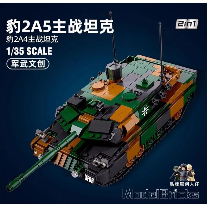 SLUBAN WW2 Leopard 2A5 Tank Building Blocks Model, Panzer Tracked Armored Vehicle Bricks Kit, Military Assembly Toy
SLUBAN WW2 Leopard 2A5 Tank Building Blocks Model, Panzer Tracked Armored Vehicle Bricks Kit, Military Assembly Toy