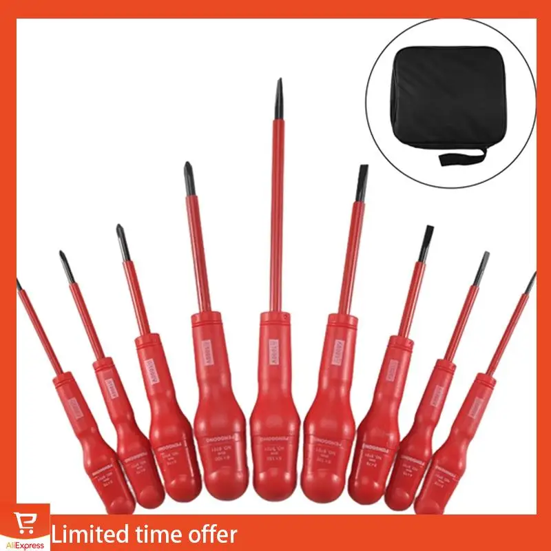 Fresh PENGGONG 9 X Insulated Screwdriver Set Electrician Dedicated Magnetic Precision CR-V High Voltage 1000V Slotted Phillips H
Fresh PENGGONG 9 X Insulated Screwdriver Set Electrician Dedicated Magnetic Precision CR-V High Voltage 1000V Slotted Phillips H