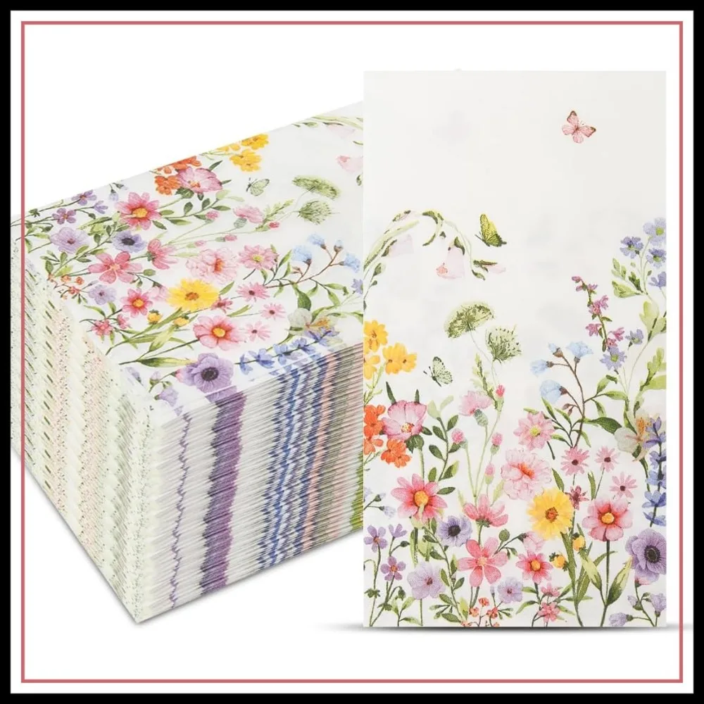 100Pcs Disposable Floral Paper Napkins for Wedding Birthday Party Baby Shower Guest Hand Towels
100Pcs Disposable Floral Paper Napkins for Wedding Birthday Party Baby Shower Guest Hand Towels