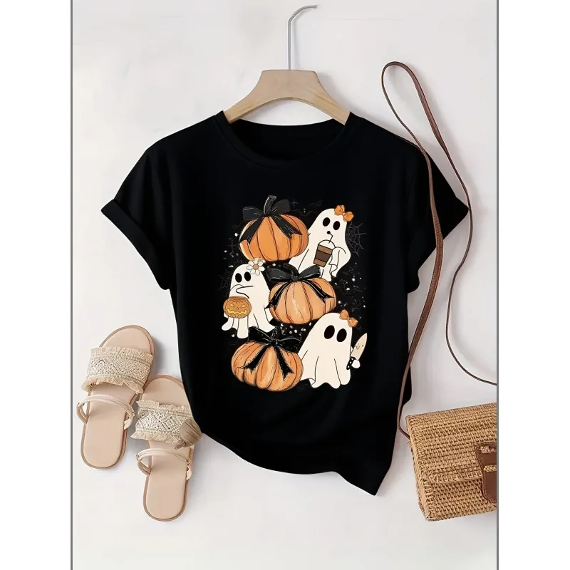 Halloween Print Women's Casual T-shirt Comfortable Cotton Top for Ladies Spring Fashion Trend Other Material 100%
Halloween Print Women's Casual T-shirt Comfortable Cotton Top for Ladies Spring Fashion Trend Other Material 100%