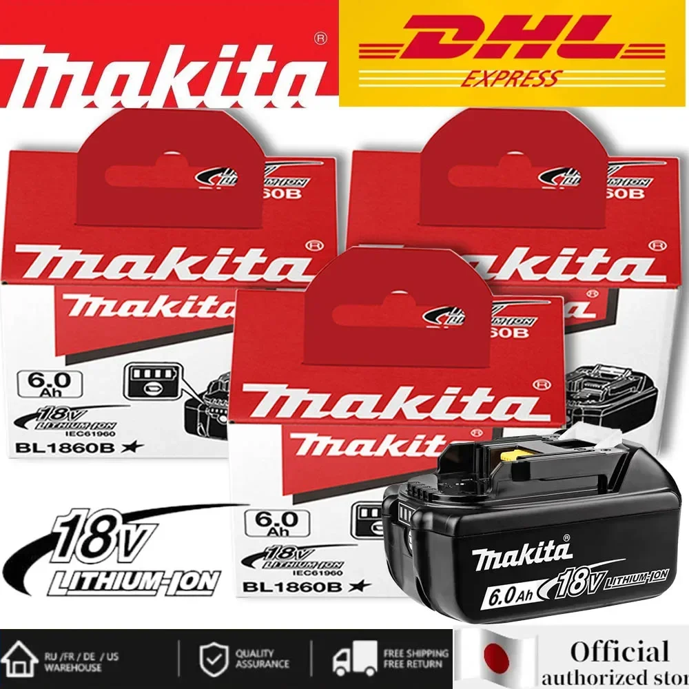 100% latest original genuine Makita 18V 6.0Ah rechargeable lithium-ion tool battery for BL1860 BL1850 BL1880 BL1860B charger
100% latest original genuine Makita 18V 6.0Ah rechargeable lithium-ion tool battery for BL1860 BL1850 BL1880 BL1860B charger